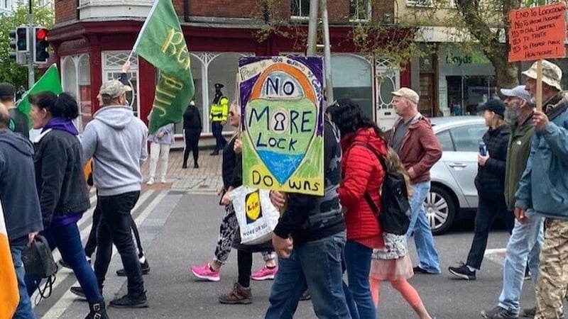 'The Rally For Health Truth' protesters marched through the city centre