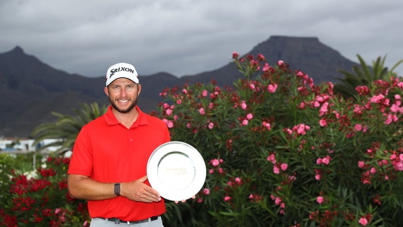 Dean Burmester with the trophy in Tenerife