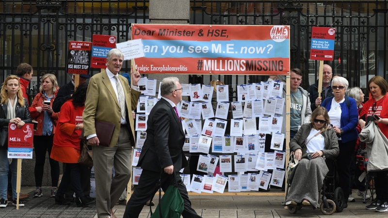 The Millions Missing Campaign in Dublin in 2018 which was to highlight the millions of 'missing' patients with ME around the world. Photo: Getty Images