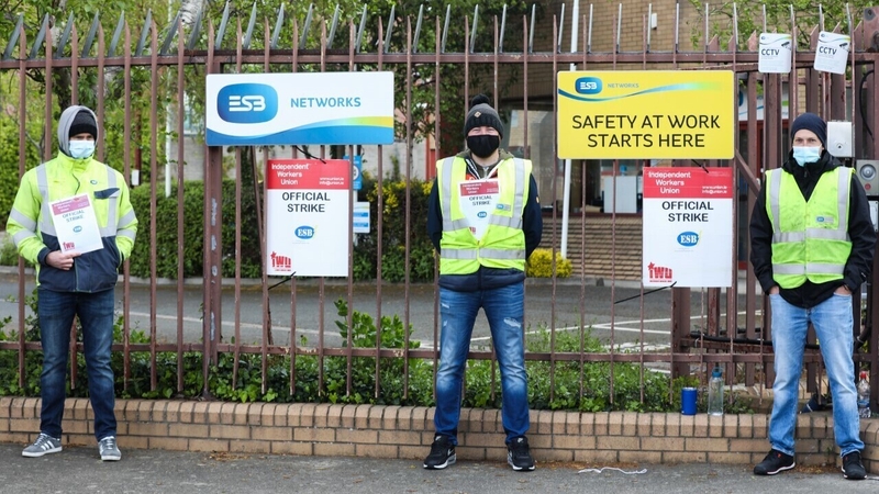ESB Technicians belonging to the IWU are staging industrial action