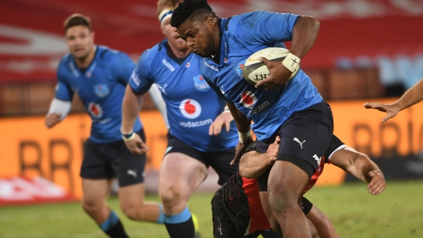 Lizo Gqoboka of the Bulls in action against the Lions