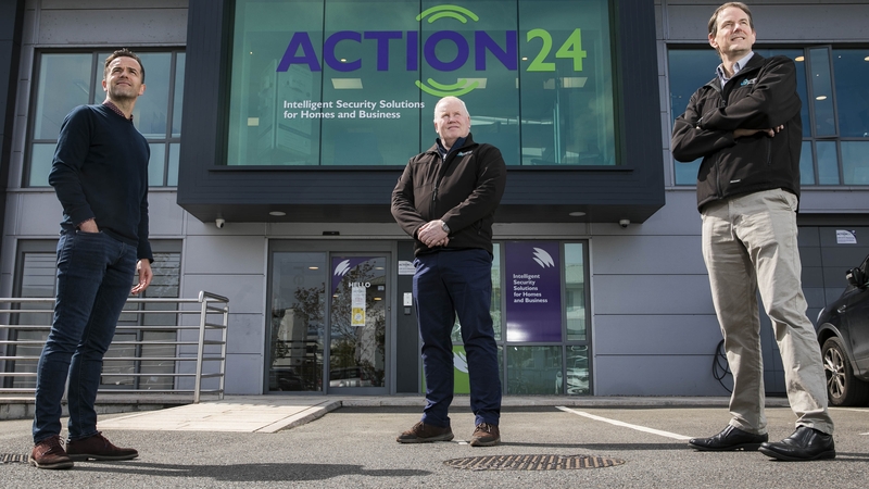 Aaron Mooney, CEO of Action24 with Paul O'Connor and Adrian Thompson of Integral Security