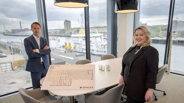 Kenneth Dwyer, Sales Director, IWG and Kayleigh Houlihan, Area Sales Manager - Cork, IWG pictured at the new Horgan's Quay development in Cork City