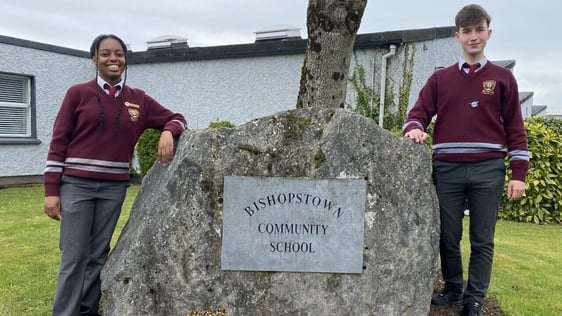 Mariam Malu Tiku and Yakub Packo who are students are Bishopstown Community School
