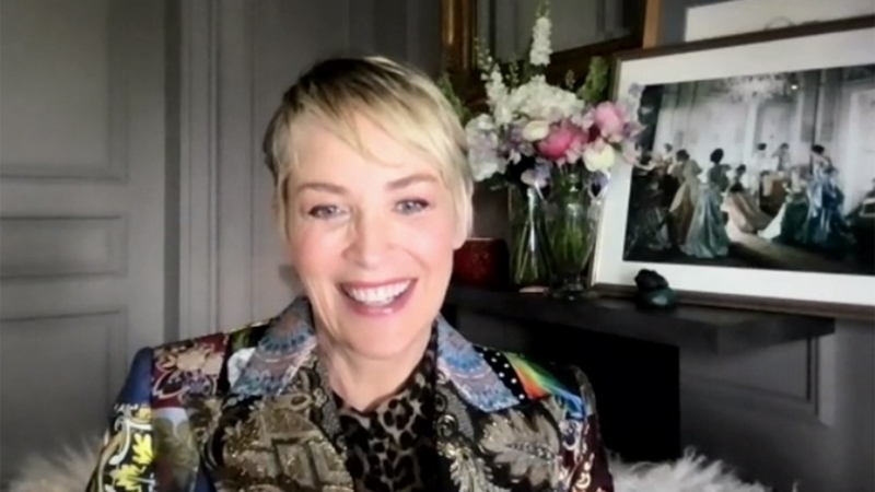 Sharon Stone appeared on Friday night's Late Late Show