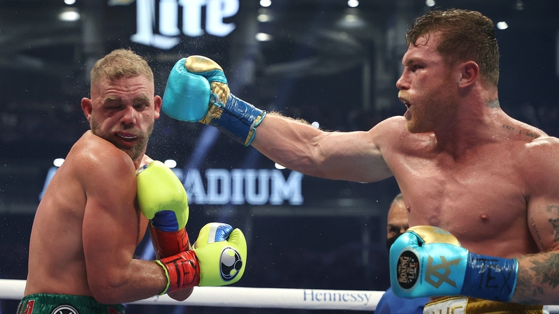 Alvarez now holds the WBC, WBA and WBO super middleweight titles