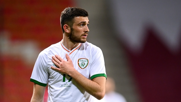Troy Parrott during Ireland's most recent fixture against Qatar