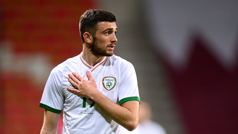 Troy Parrott during Ireland's most recent fixture against Qatar