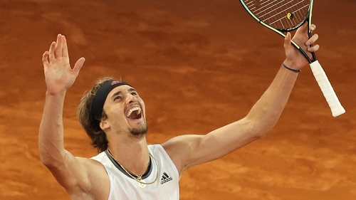 Zverev celebrates match point
