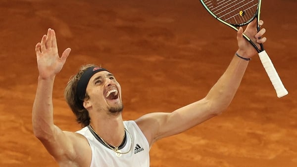 Zverev celebrates match point