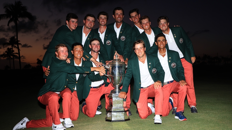 The USA team poses with the trophy