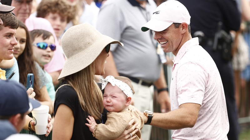 Rory McIlroy's wife Erica and daughter Poppy were at Quail Hollow to celebrate the win with him
