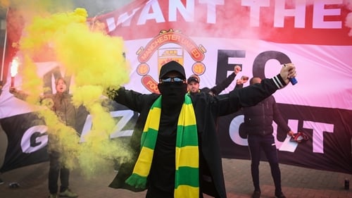 United fans protesting caused the home game against Liverpool to be postponed