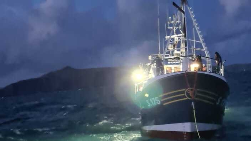 The towed vessel had six crew on board (Pic: RNLI)