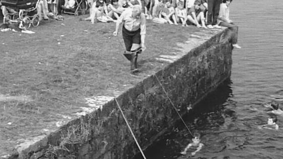 Swim instructor Peter Lacy, Killaloe, County Clare (1971)
