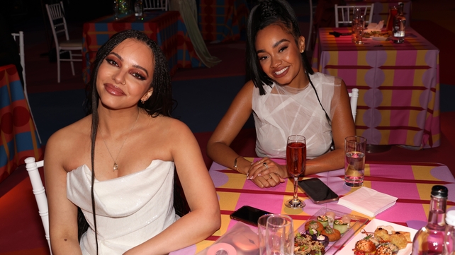Jade Thirlwall and Leigh-Anne Pinnock of Little Mix enjoying the Brit Awards festivities