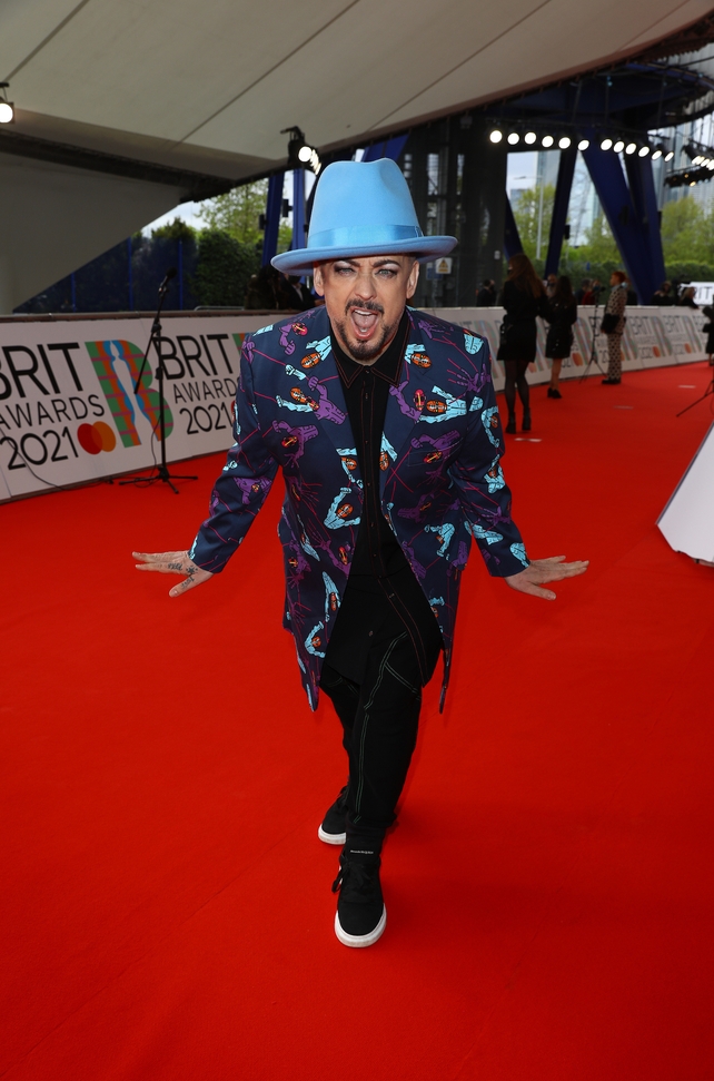 Boy George and his blue hat