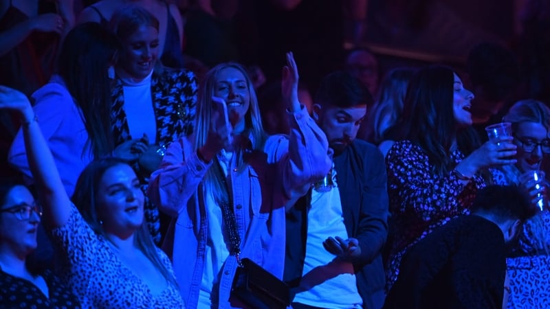 Some of the audience at the Brits enjoying themselves tonight