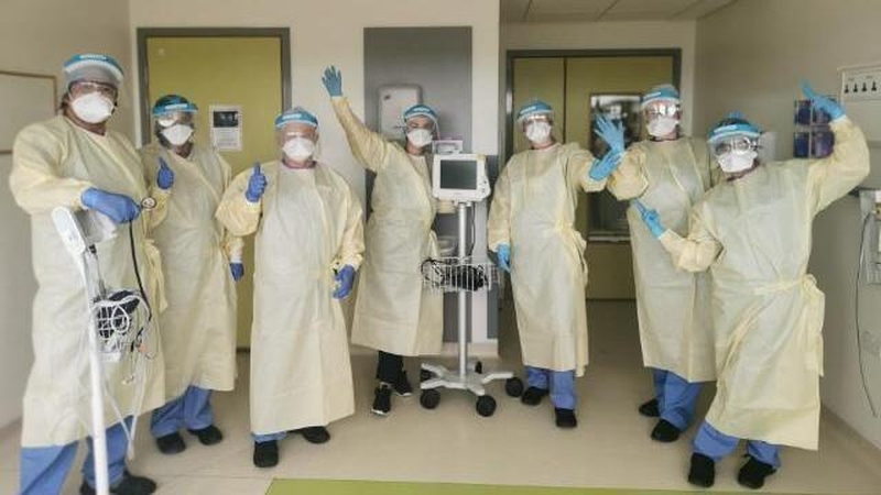 Nurses at the Mater Misericordiae University Hospital in Dublin
