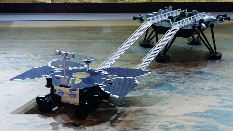 Zhurong rover pictured at a an event last year when the mission to mars was announced