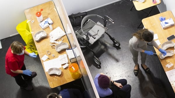The vaccination centre at the Helix at DCU in Dublin will operate this weekend (Pic: RollingNews.ie)