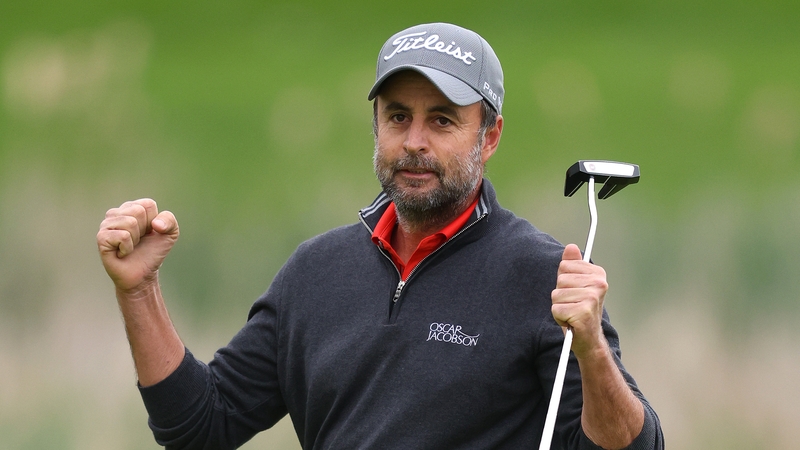 Richard Bland after beating Guido Migliozzi in a playoff