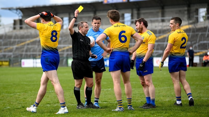 Niall Daly was booked for a late foot block
