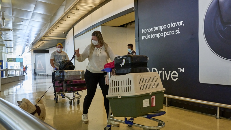 Arrivals today at Lisbon airport in Portugal included several flights from Britain