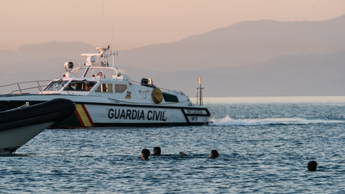 A Spanish Civil Guard boat involved in a rescue operation in the Mediterranean Sea (file pic)
