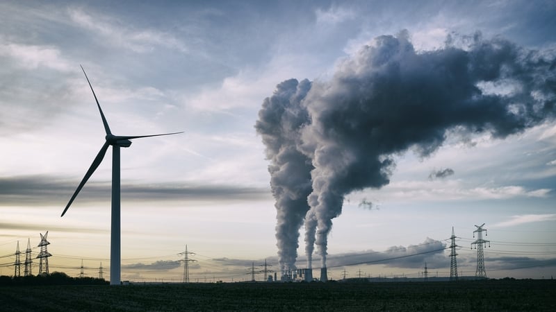 The EU's emissions over the January to March quarter amounted to 941 million metric tonnes of CO2 equivalents, down 2.9% from a year ago