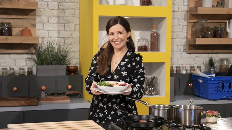 Catherine Fulvio's Teriyaki salmon salad with coconut dressing