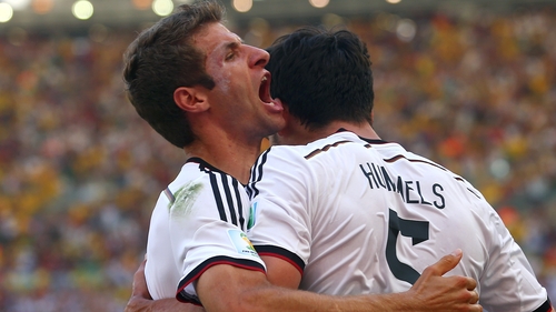 Muller (L) and Hummels won the World Cup in 2014