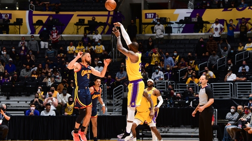 James registered 22 points, 11 rebounds and 10 assists