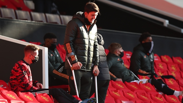 Harry Maguire suffered an ankle ligament injury two weeks ago