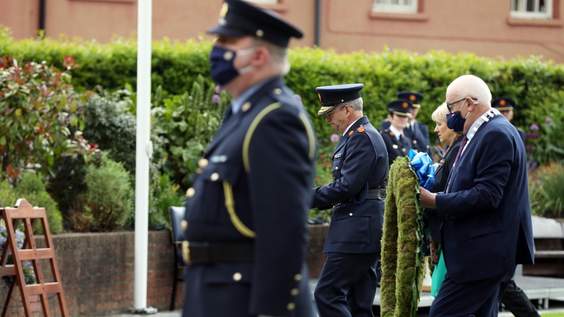 The event was arranged in compliance with public health guidelines, and streamed live through An Garda Síochána's Facebook page (Image: Rolling News)