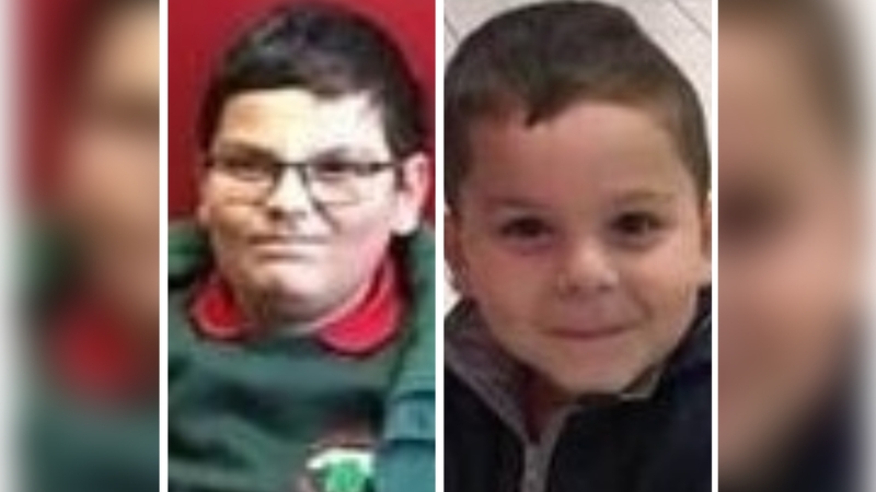 Five-year-old Patrick Horvath and his eight-year-old brother Fabricio Horvath