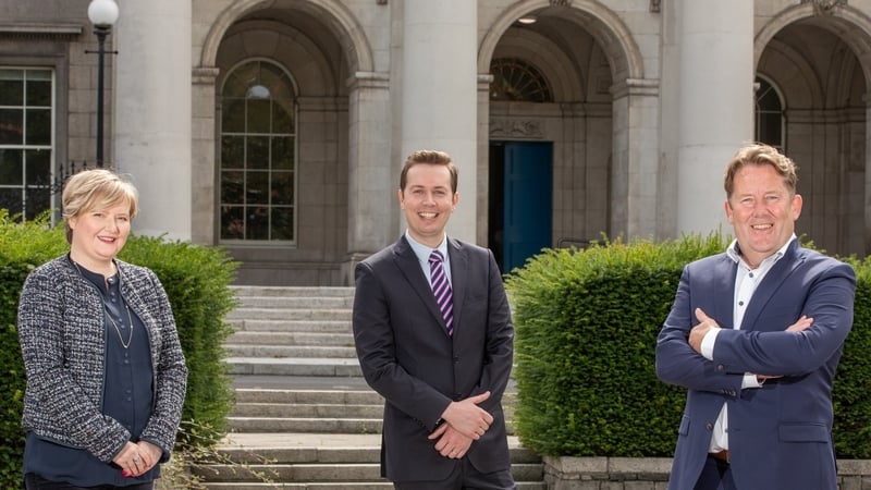 Sinead Byrne, COO of Initiative Ireland, Padraig W Rushe, CEO of Initiative Ireland and Darragh O'Brien, Minister for Housing, Local Government and Heritage