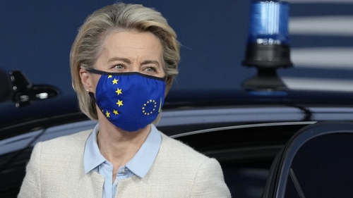 European Commission chief Ursula von der Leyen arriving at the summit