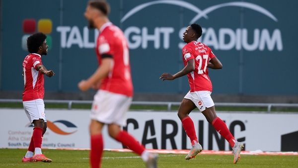 Romeo Parkes (r) scored the only goal of the game