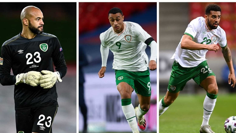 (L to R): Darren Randolph, Adam Idah and Cyrus Christie