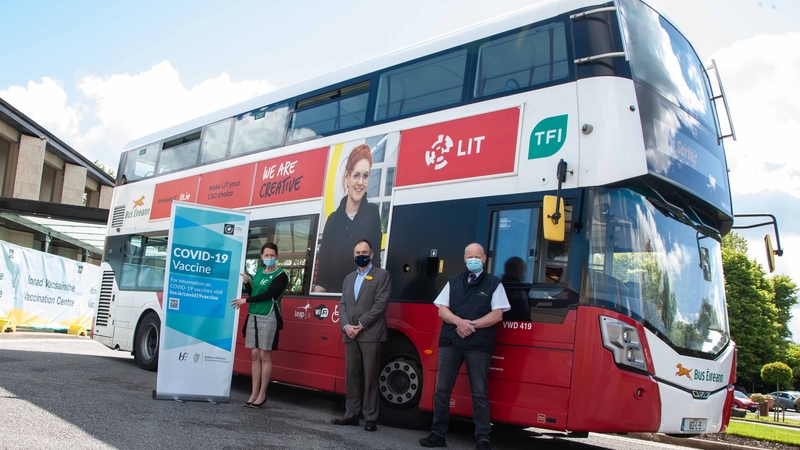 L-R Patricia O'Gorman, Clinical Lead Midwest Vaccination Centres, UL Hospitals Group, Professor Paul Burke, Chief Academic Officer of UL Hospitals Group and Group Lead for the three Mid-West Vaccination Centres and Denis Maher, Services Manager
