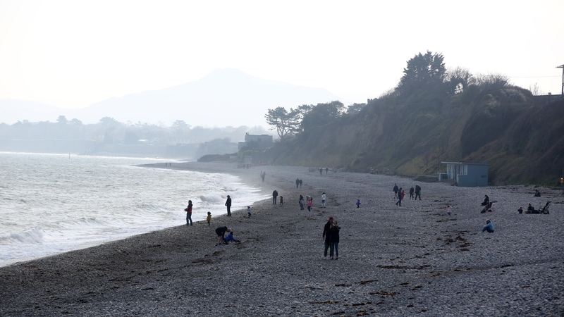 Warning notices have been put in place at Killiney Beach (above) and White Rock Beach (Image: Rolling News)