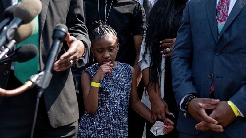 George Floyd's daughter Gianna outside the White House