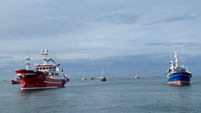 Flotilla steaming from Roches Point to the docks in Cork city centre