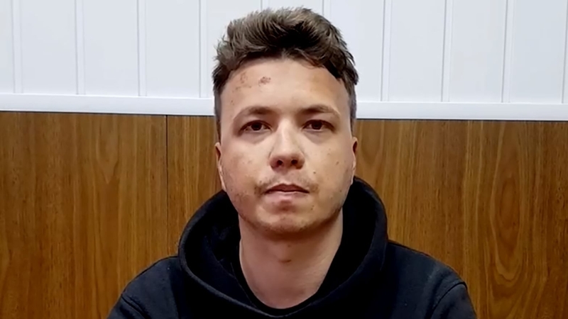 Roman Protasevich was found guilty by Minsk Regional Court of a series of alleged offences related to his work as an editor at opposition media outlet Nexta