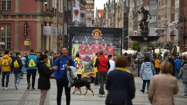 Man United and Villareal fans in Gdansk ahead of the Europa League final