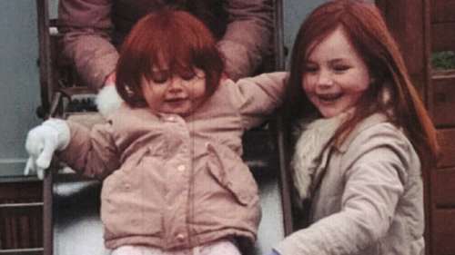 Two-year-old Helen Connors (left) and seven-year-old Margaret Connors