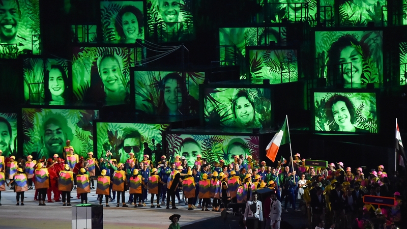 Team Ireland at the opening ceremony of the Rio Games in 2016