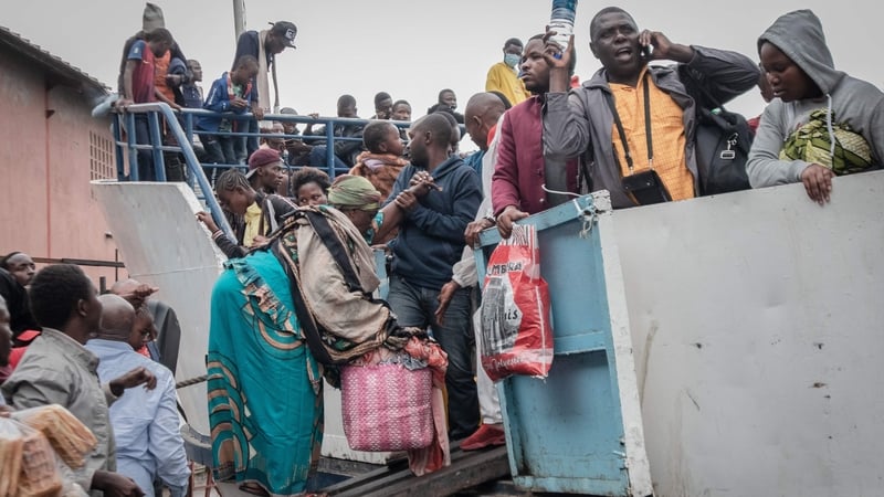 Thousands are fleeing Goma amid concerns of further eruptions at Mount Nyiragongo