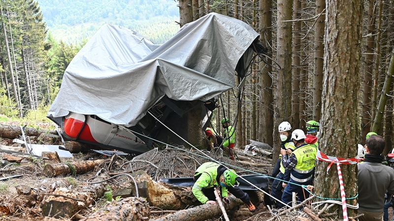 The cabin plunged to the ground on the Mottarone mountain, killing 14 people